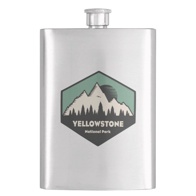 Yellowstone National Park Hip Flask (Front)