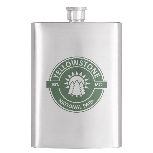 Yellowstone National Park Hip Flask (Front)