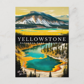 YELLOWSTONE NATIONAL PARK HOLIDAY POSTCARD