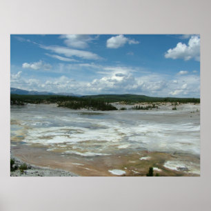 Yellowstone National Park hot land, geyser Poster