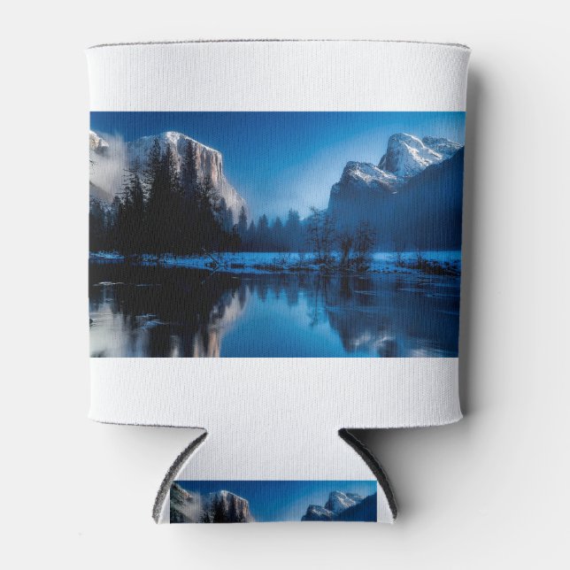 Yellowstone National Park in Winter Can Cooler (Front)