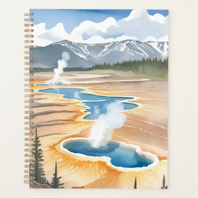 Yellowstone National Park | Landscape Watercolor Planner (Front)