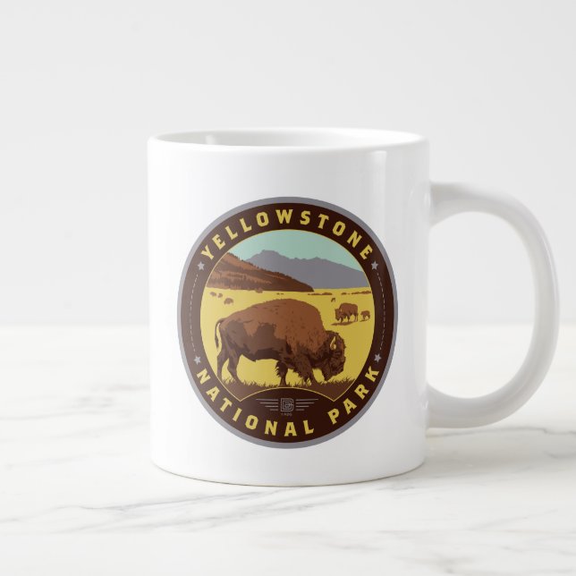 Yellowstone National Park Large Coffee Mug (Right)