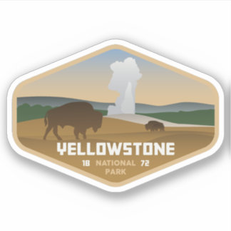 Yellowstone National Park Large Vinyl Sticker