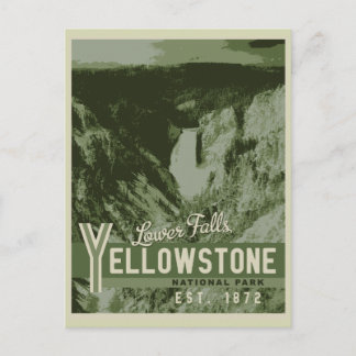 Yellowstone National Park Lower Falls Postcard