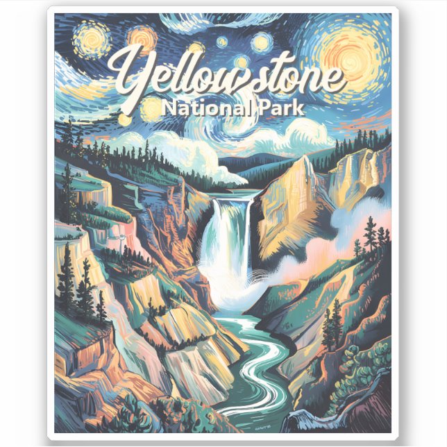 Yellowstone National Park Lower Falls Vibrant (Front)
