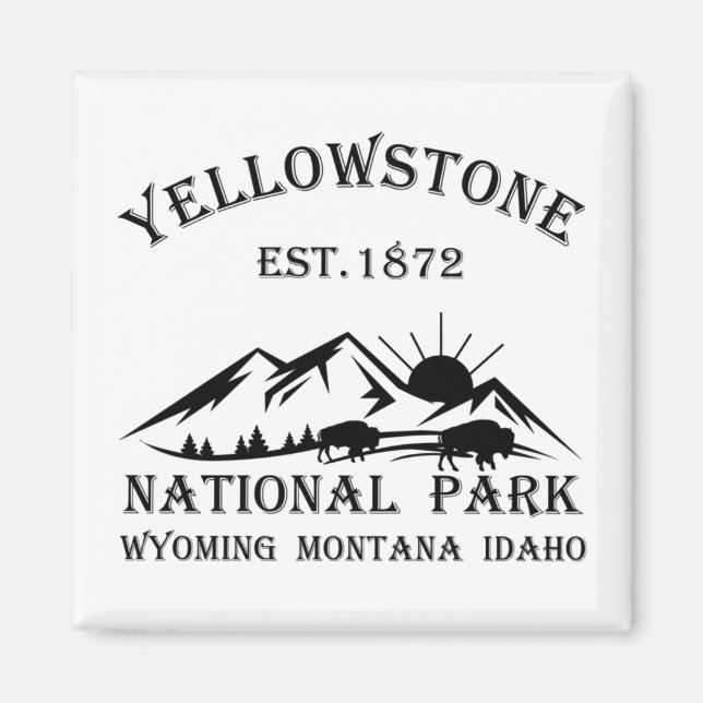 Yellowstone national park magnet (Front)