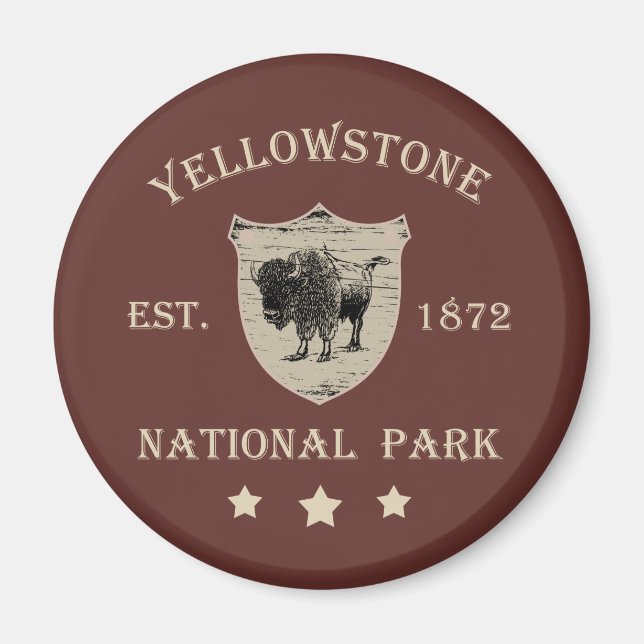 Yellowstone national park magnet (Front)