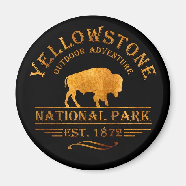 Yellowstone national park magnet (Front)