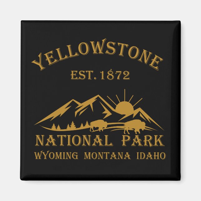 Yellowstone national park magnet (Front)