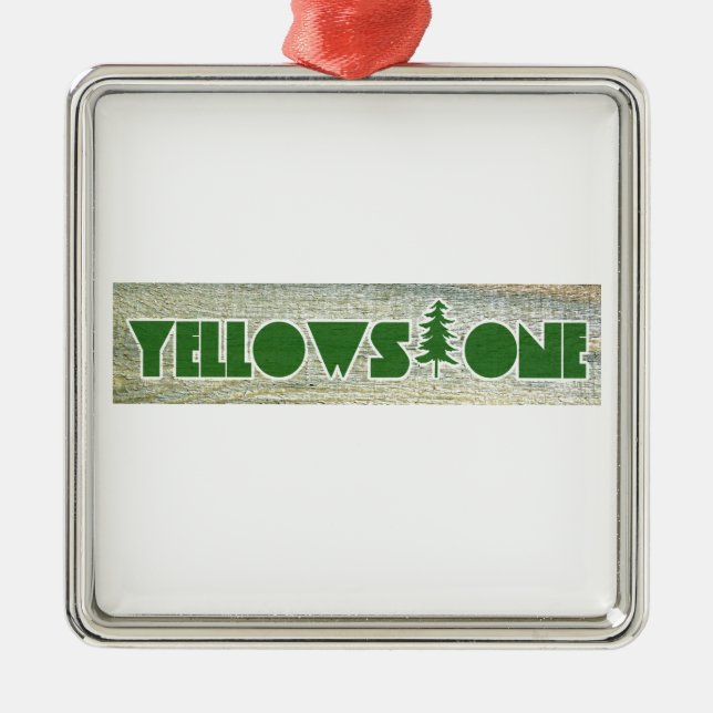 Yellowstone National Park Metal Ornament (Front)