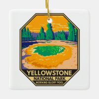Yellowstone National Park Morning Glory Pool Retro