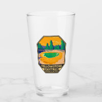 Yellowstone National Park Morning Glory Pool Retro