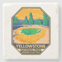Yellowstone National Park Morning Glory Pool Retro