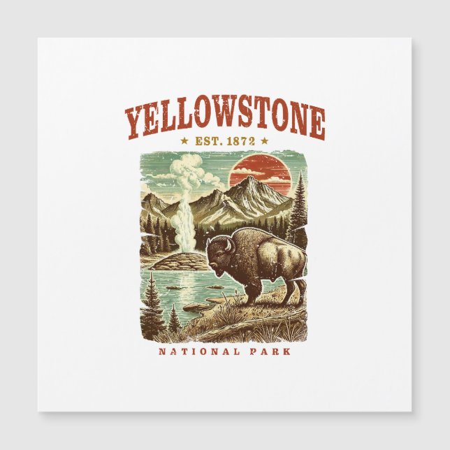 Yellowstone National Park – Mountain and Bison (Front)