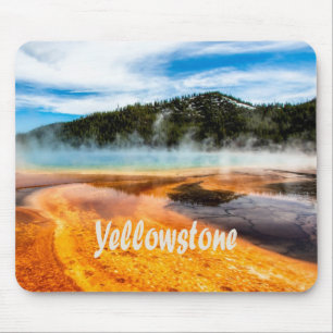 Yellowstone National Park Mountains Nature Animals Mouse Pad