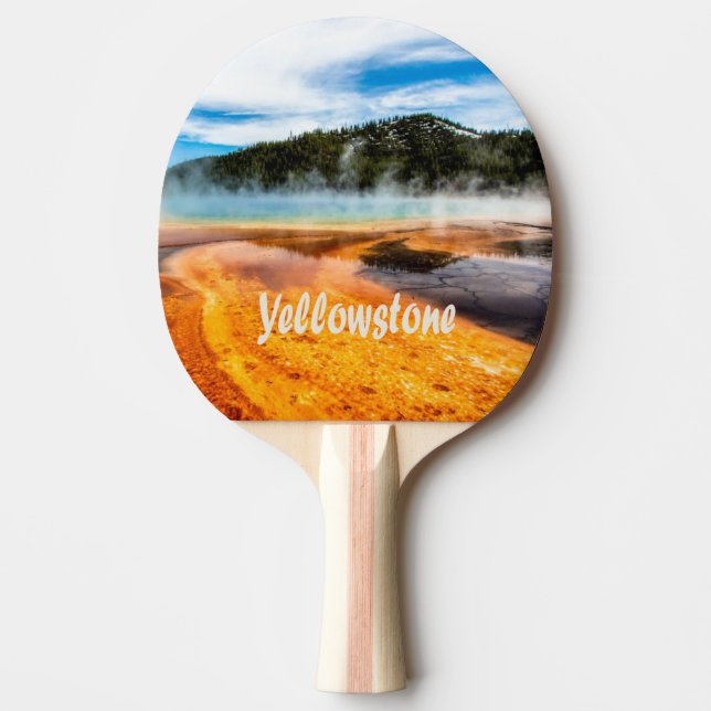 Yellowstone National Park Mountains Nature Animals Ping Pong Paddle (Front)