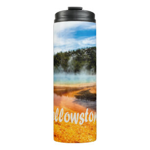 Yellowstone National Park Mountains Nature Animals Thermal Tumbler