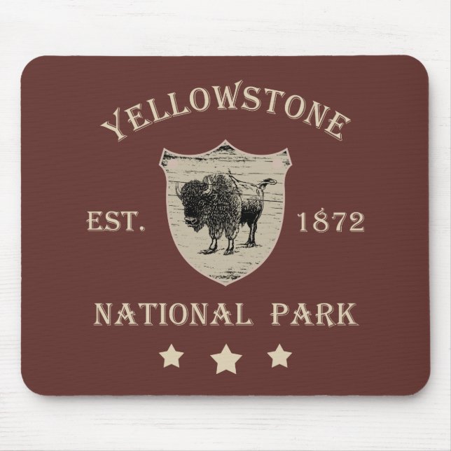 Yellowstone national park mouse pad (Front)