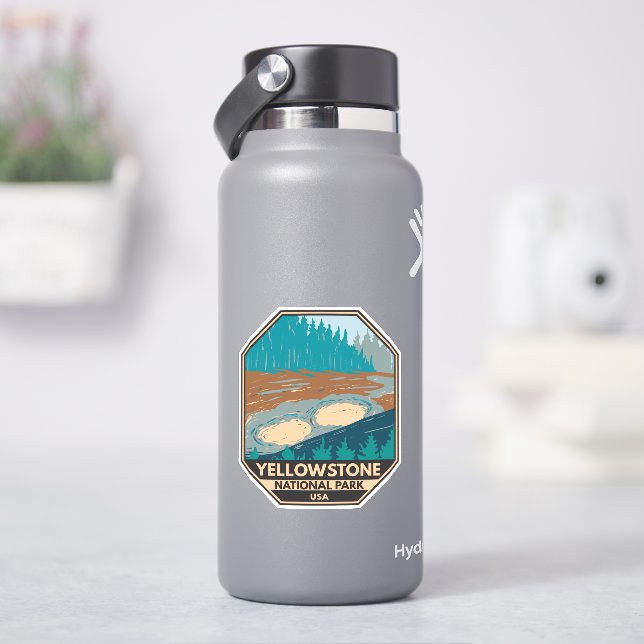 Yellowstone National Park Mud Volcano Vintage (HydroFlask)