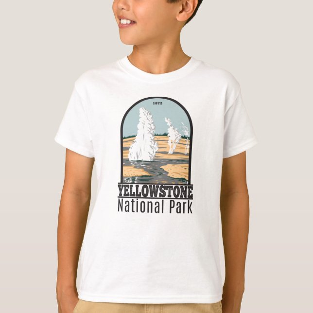 Yellowstone National Park Norris Geyser Basin  T-Shirt (Front)