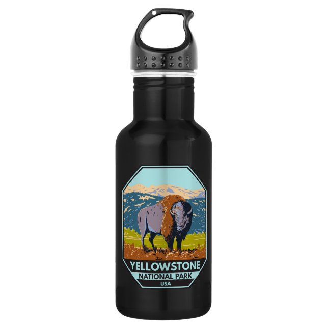 Yellowstone National Park North American Bison  532 Ml Water Bottle (Front)