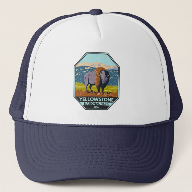 Yellowstone National Park North American Bison  Trucker Hat (Front)