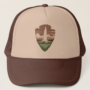 Yellowstone National Park Old Faithful Arrowhead Trucker Hat