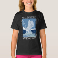 Yellowstone National Park Old Faithful Distressed 