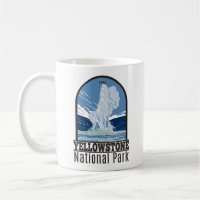 Yellowstone National Park Old Faithful Vintage