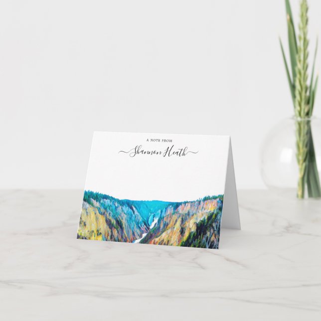 Yellowstone National Park Personalized Note Card (Front)