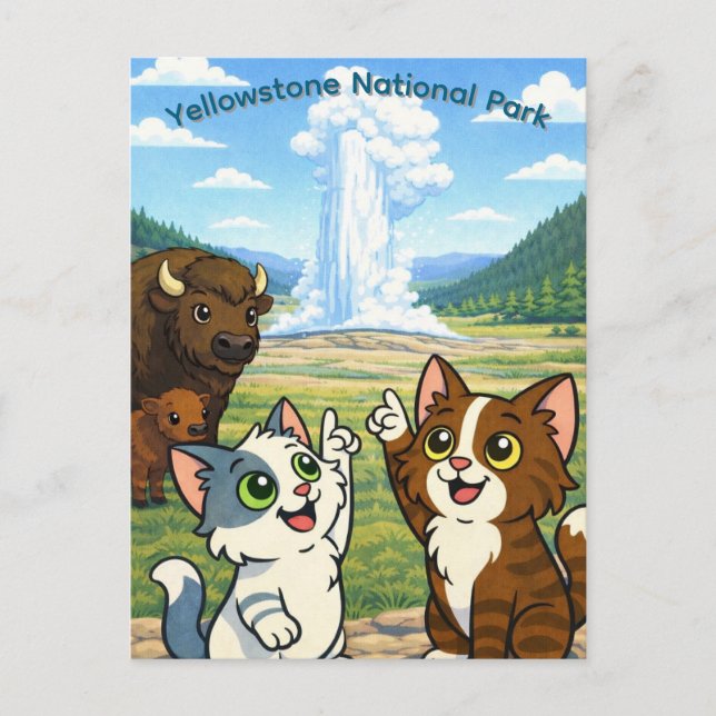 Yellowstone National Park Postcard (Front)