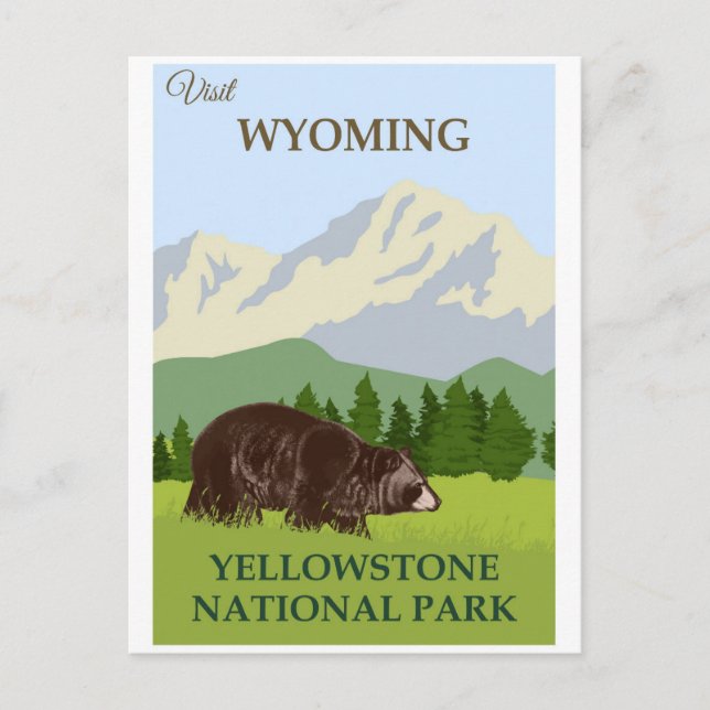Yellowstone National Park Postcard (Front)