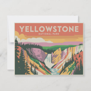 Yellowstone National Park Postcard Retro