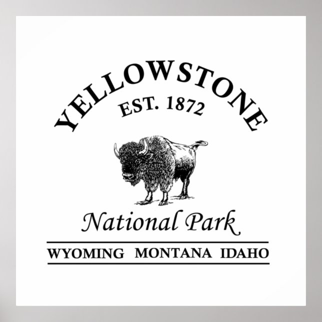 Yellowstone national park poster (Front)