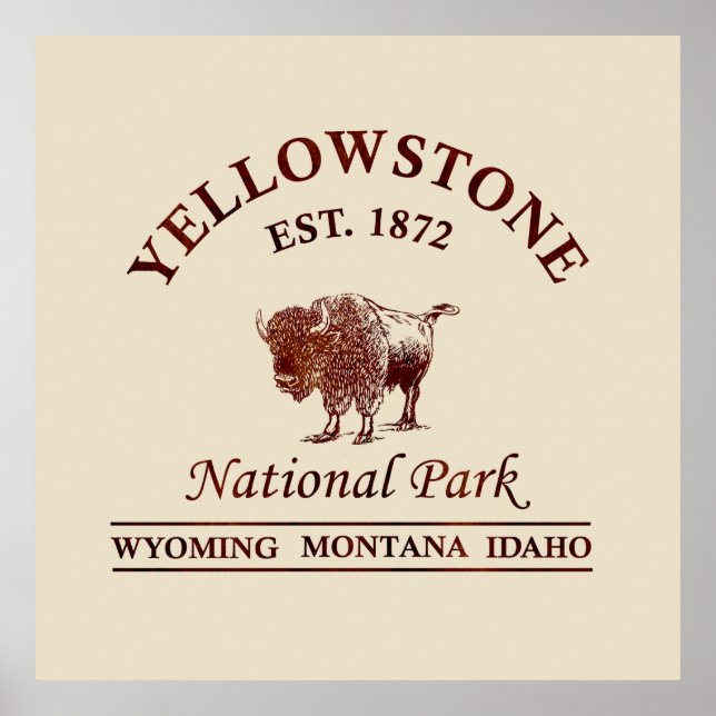 Yellowstone national park poster (Front)
