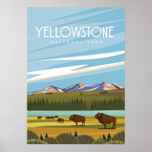 Yellowstone national park poster