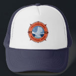 Yellowstone National Park Retro Compass Emblem Trucker Hat<br><div class="desc">Yellowstone vector artwork design. The park features dramatic canyons,  alpine rivers,  lush forests,  hot springs and gushing geysers,  including its most famous,  Old Faithful.</div>
