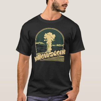 Yellowstone National Park Retro ( On Front And T-Shirt