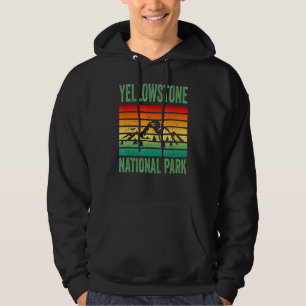 Yellowstone National Park Retro Vintage Sunset Sou Hoodie