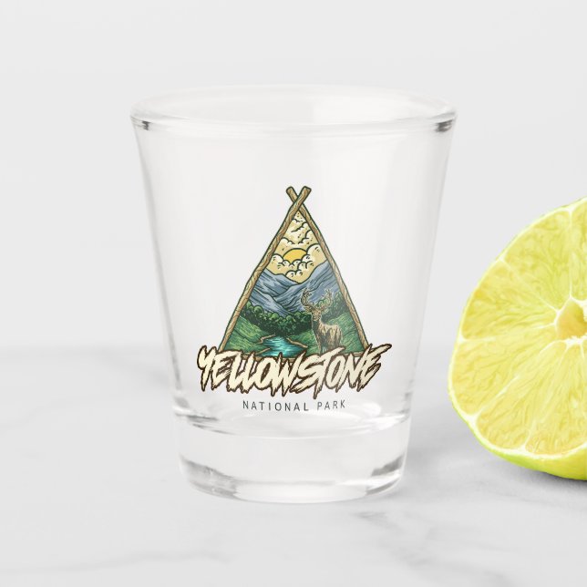 Yellowstone National Park Shot Glass (Front)