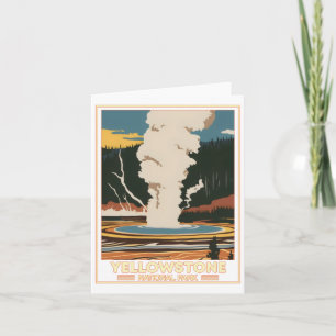 Yellowstone National Park Sticker Card