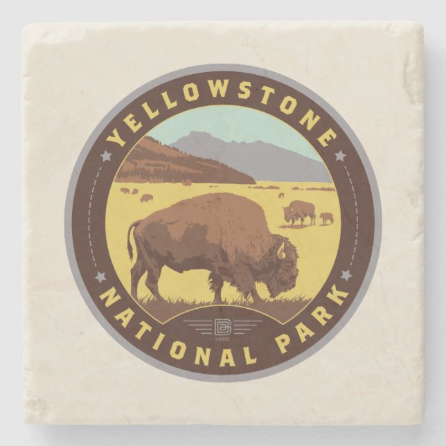 Yellowstone National Park Stone Coaster (Front)