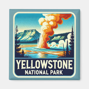 Yellowstone National Park Stone Coaster Magnet
