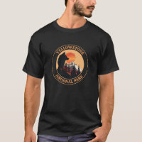 Yellowstone National Park, Sunset Wolf Art, Circle