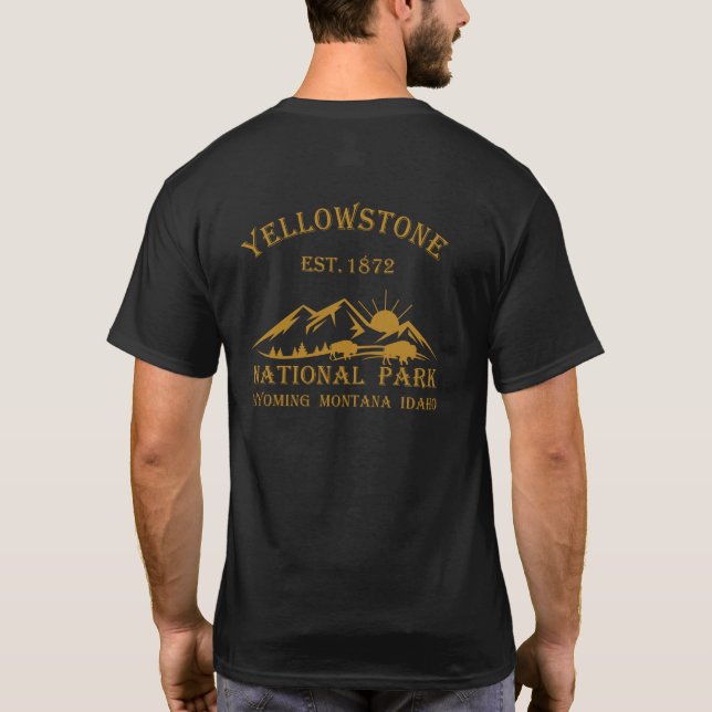 Yellowstone national park T-Shirt (Back)