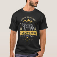 Yellowstone National Park T US Wolf Vintage Men Wo
