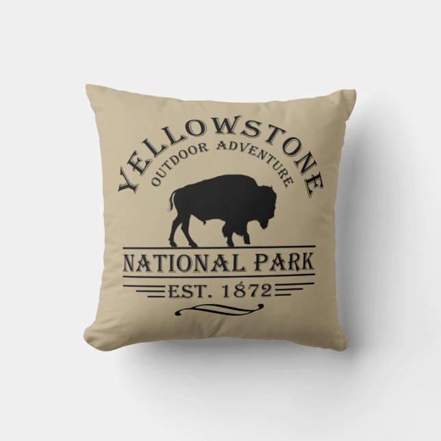 Yellowstone national park throw pillow (Front)