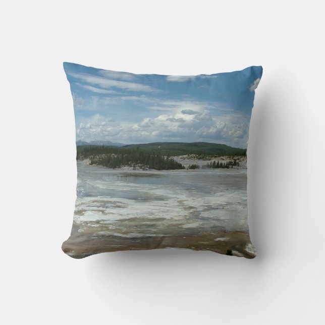 Yellowstone National Park Throw Pillow (Front)