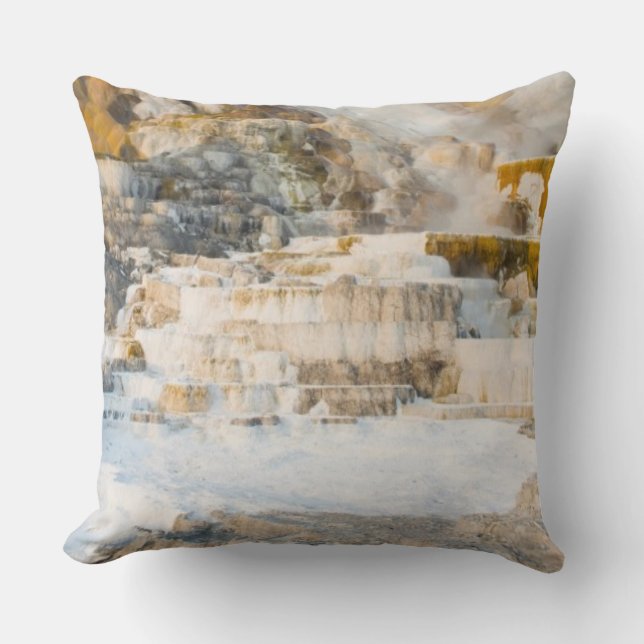 Yellowstone National Park Throw Pillow (Front)